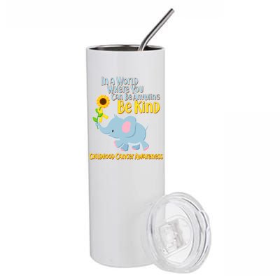 Be Kind Childhood Cancer Awareness Stainless Steel Tumbler