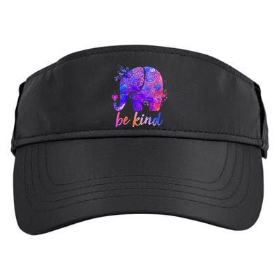 Be Kind Colorful Painted Elephant Adult Drive Performance Visor