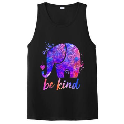 Be Kind Colorful Painted Elephant PosiCharge Competitor Tank