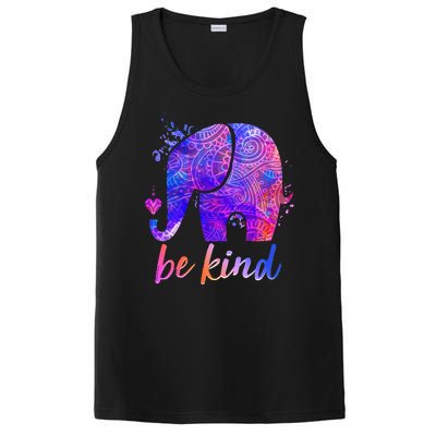 Be Kind Colorful Painted Elephant PosiCharge Competitor Tank