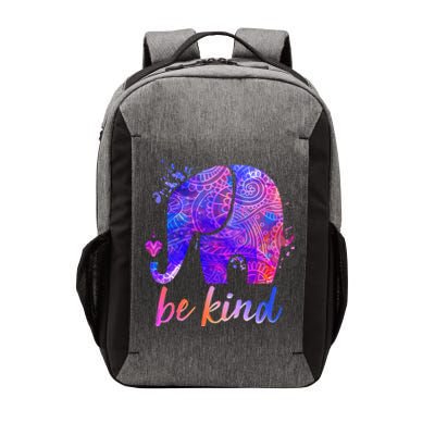 Be Kind Colorful Painted Elephant Vector Backpack