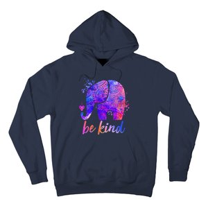 Be Kind Colorful Painted Elephant Hoodie