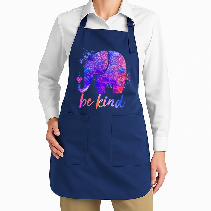 Be Kind Colorful Painted Elephant Apron
