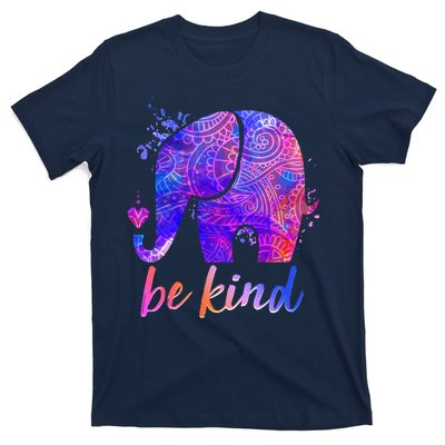 Be Kind Colorful Painted Elephant T-Shirt