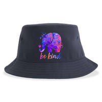 Be Kind Colorful Painted Elephant Sustainable Bucket Hat