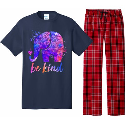 Be Kind Colorful Painted Elephant Pajama Set