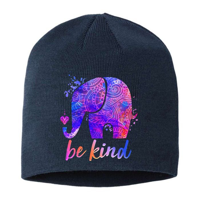 Be Kind Colorful Painted Elephant Sustainable Beanie