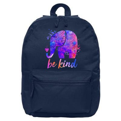 Be Kind Colorful Painted Elephant 16 in Basic Backpack