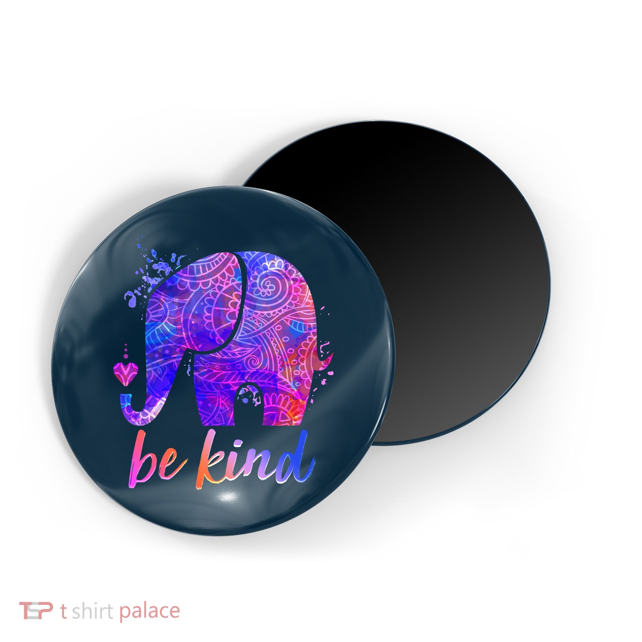 Be Kind Colorful Painted Elephant Magnet