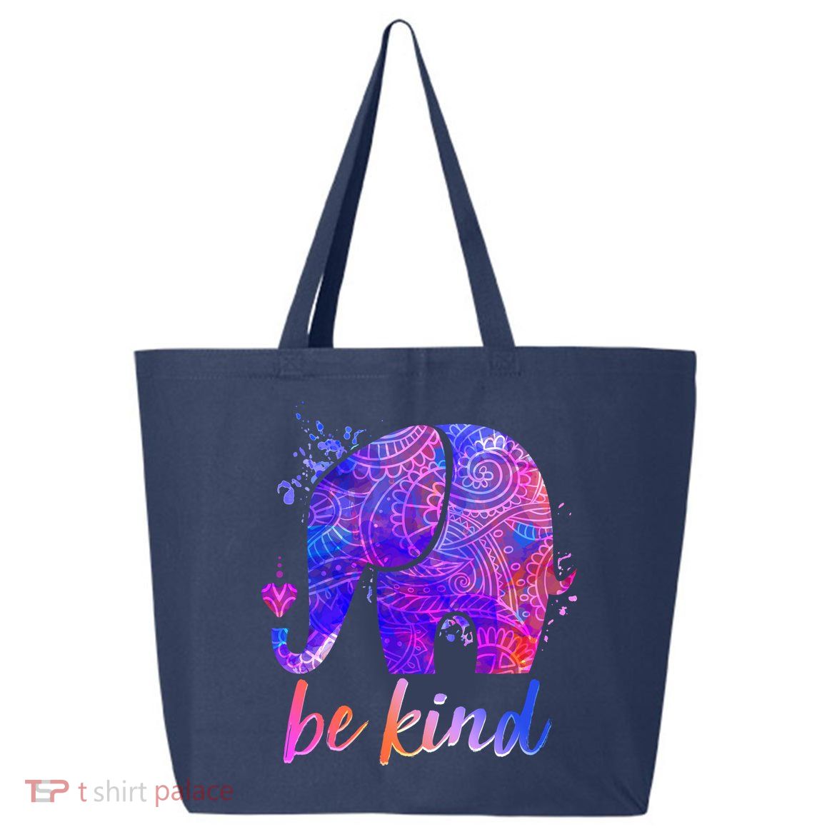 Be Kind Colorful Painted Elephant 25L Jumbo Tote