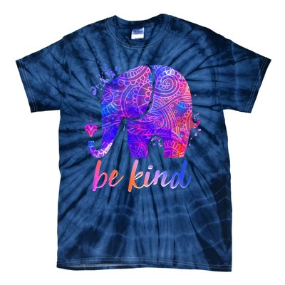 Be Kind Colorful Painted Elephant Tie-Dye T-Shirt