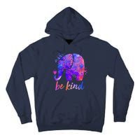 Be Kind Colorful Painted Elephant Tall Hoodie