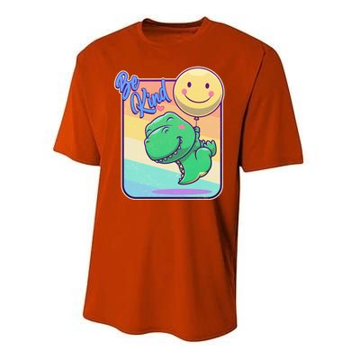 Be Kind Cute Happy TRex Dino Smiley Balloon Performance Sprint T-Shirt