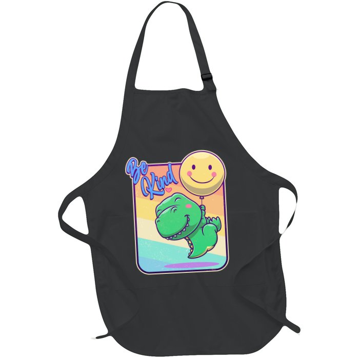 Be Kind Cute Happy TRex Dino Smiley Balloon Apron