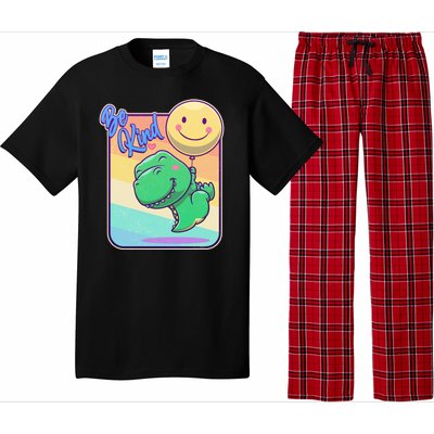 Be Kind Cute Happy TRex Dino Smiley Balloon Pajama Set