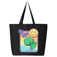 Be Kind Cute Happy TRex Dino Smiley Balloon 25L Jumbo Tote