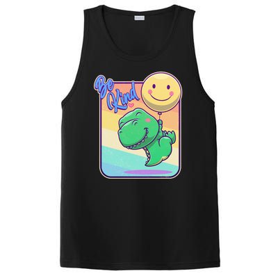 Be Kind Cute Happy TRex Dino Smiley Balloon PosiCharge Competitor Tank