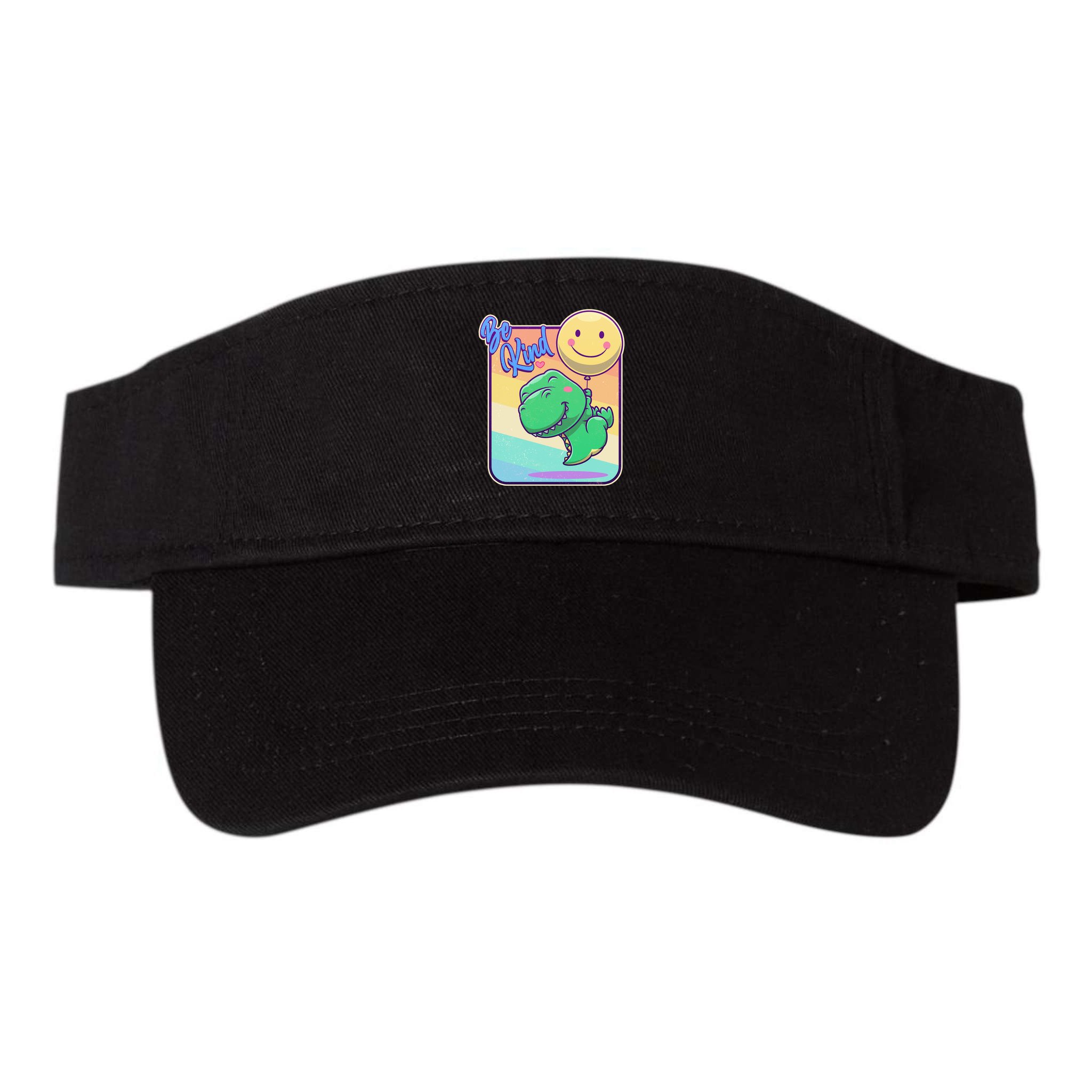 Be Kind Cute Happy TRex Dino Smiley Balloon Visor