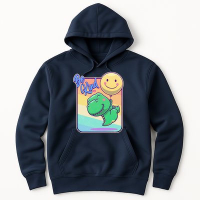 Be Kind Cute Happy TRex Dino Smiley Balloon Hoodie