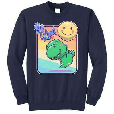 Be Kind Cute Happy TRex Dino Smiley Balloon Sweatshirt