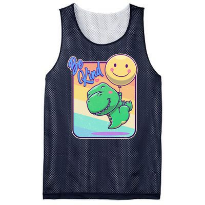 Be Kind Cute Happy TRex Dino Smiley Balloon Mesh Reversible Basketball Jersey Tank