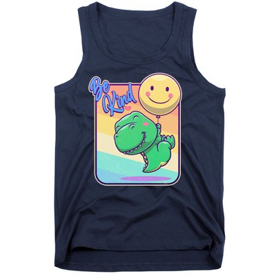 Be Kind Cute Happy TRex Dino Smiley Balloon Tank Top