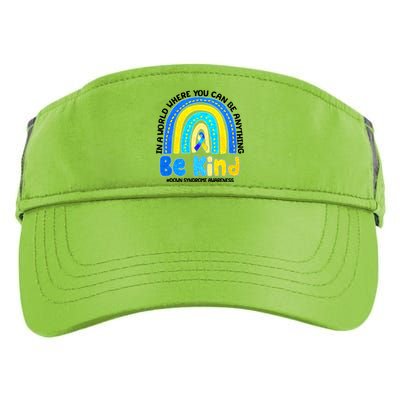 Be Kind Down Syndrome Awareness Rainbow Adult Drive Performance Visor