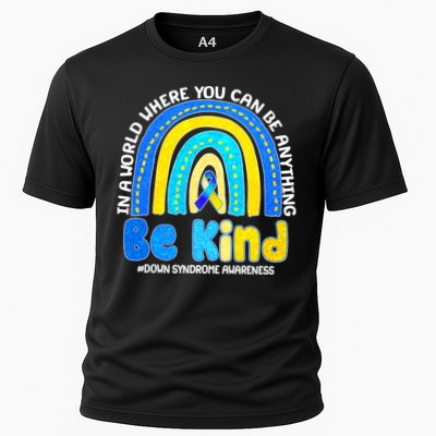 Be Kind Down Syndrome Awareness Rainbow Performance Shirt