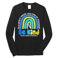 Be Kind Down Syndrome Awareness Rainbow Long Sleeve Shirt