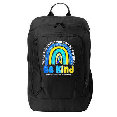 Be Kind Down Syndrome Awareness Rainbow City Backpack