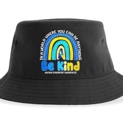 Be Kind Down Syndrome Awareness Rainbow Sustainable Bucket Hat