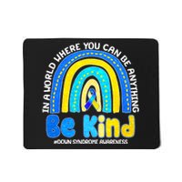 Be Kind Down Syndrome Awareness Rainbow Mousepad