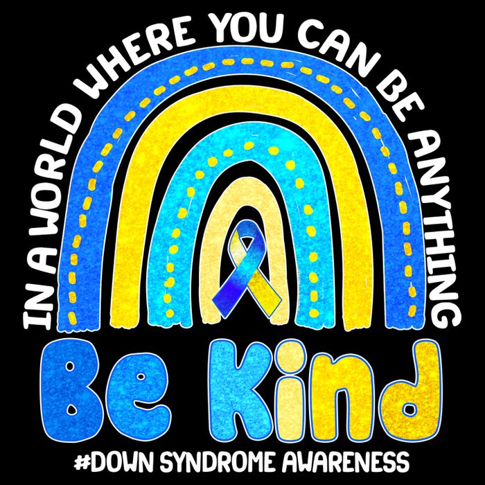 Be Kind Down Syndrome Awareness Rainbow Baby Bodysuit