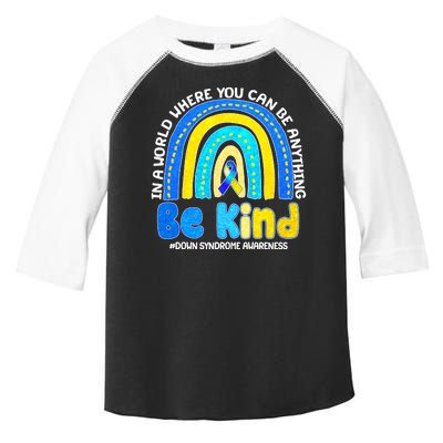 Be Kind Down Syndrome Awareness Rainbow Toddler Fine Jersey T-Shirt