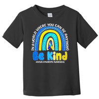 Be Kind Down Syndrome Awareness Rainbow Toddler T-Shirt