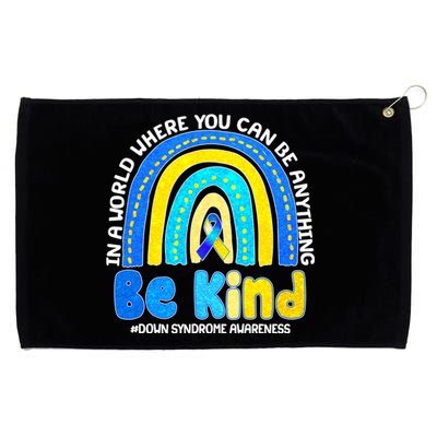 Be Kind Down Syndrome Awareness Rainbow Grommeted Golf Towel