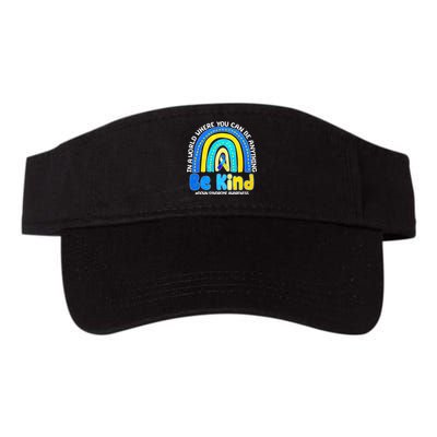 Be Kind Down Syndrome Awareness Rainbow Valucap Bio-Washed Visor