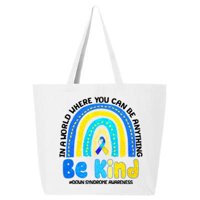 Be Kind Down Syndrome Awareness Rainbow 25L Jumbo Tote