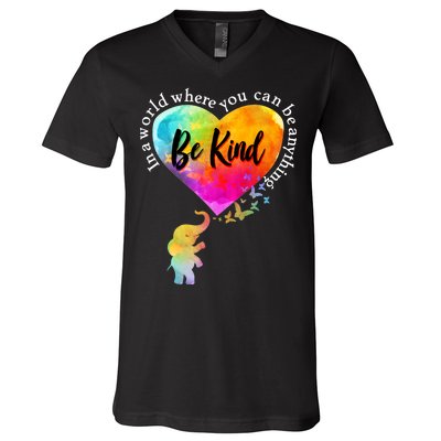 Be Kind Elephant Heart V-Neck T-Shirt