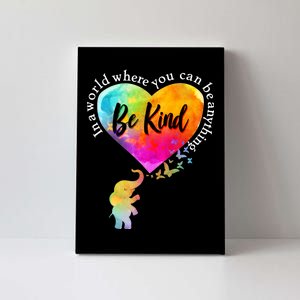 Be Kind Elephant Heart Canvas