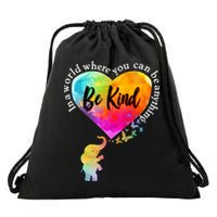 Be Kind Elephant Heart Drawstring Bag
