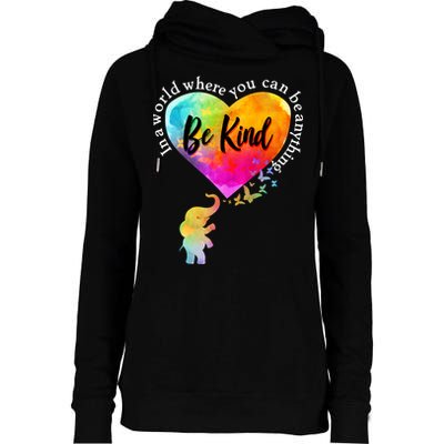 Be Kind Elephant Heart Womens Funnel Neck Pullover Hood