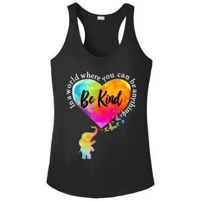 Be Kind Elephant Heart Ladies PosiCharge Competitor Racerback Tank