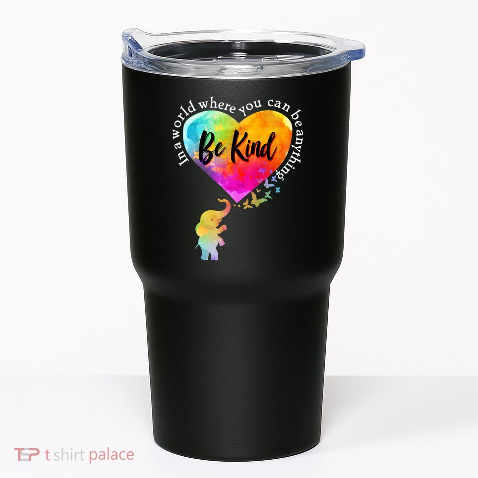 Be Kind Elephant Heart Tumbler
