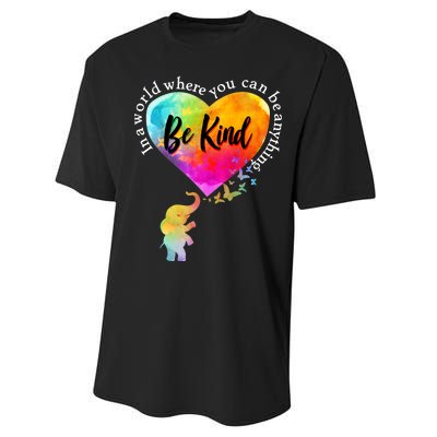 Be Kind Elephant Heart Performance Sprint T-Shirt