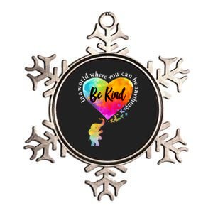 Be Kind Elephant Heart Metallic Star Ornament