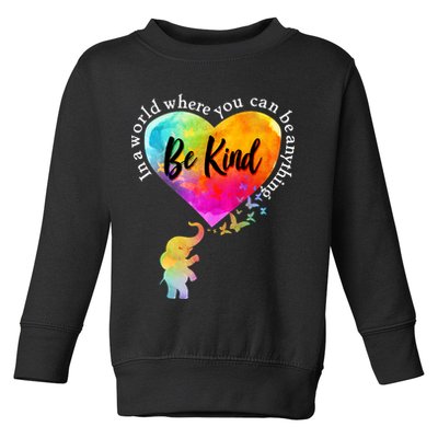 Be Kind Elephant Heart Toddler Sweatshirt