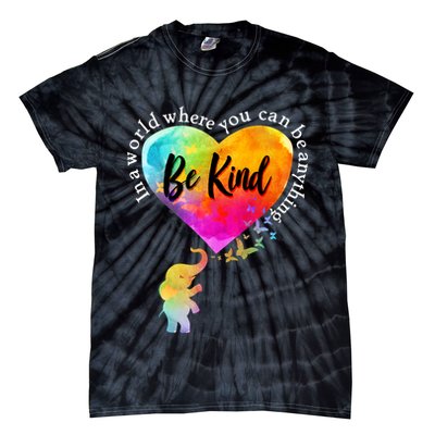 Be Kind Elephant Heart Tie-Dye T-Shirt