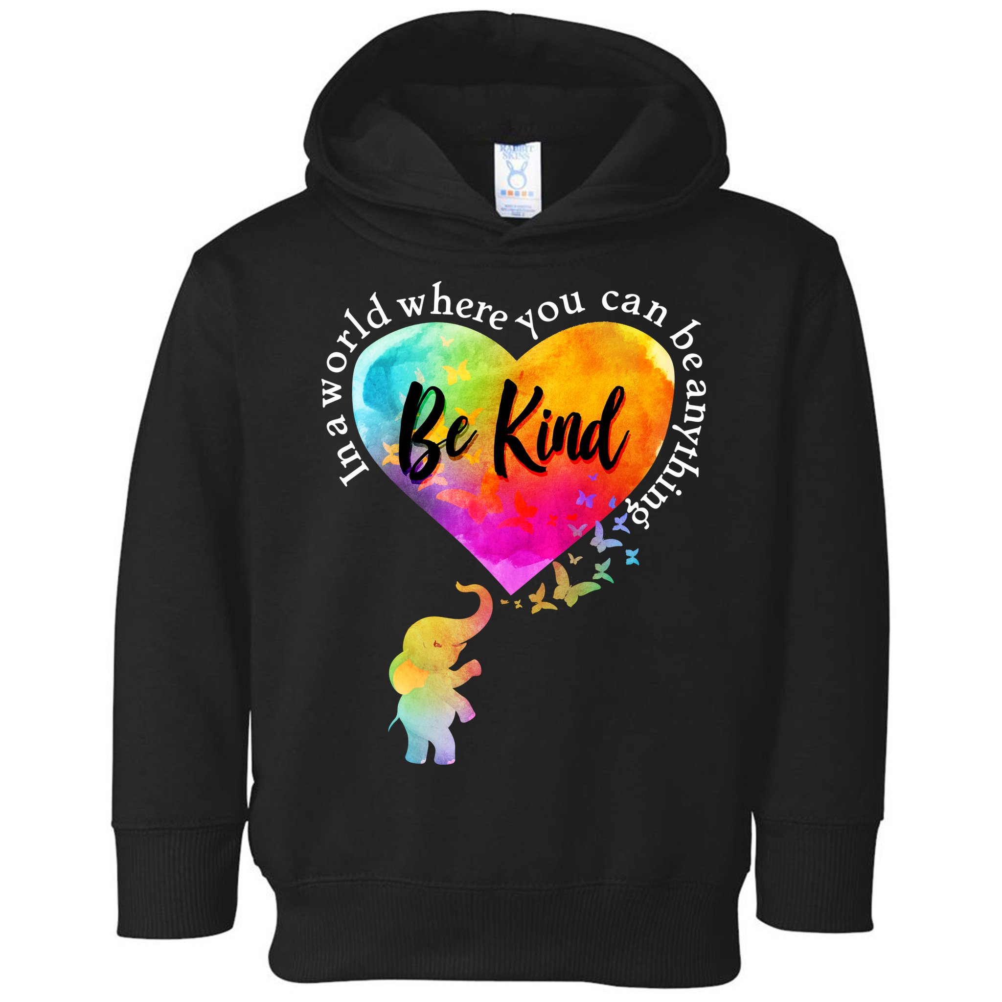 Be Kind Elephant Heart Toddler Hoodie