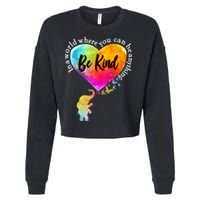 Be Kind Elephant Heart Cropped Pullover Crew